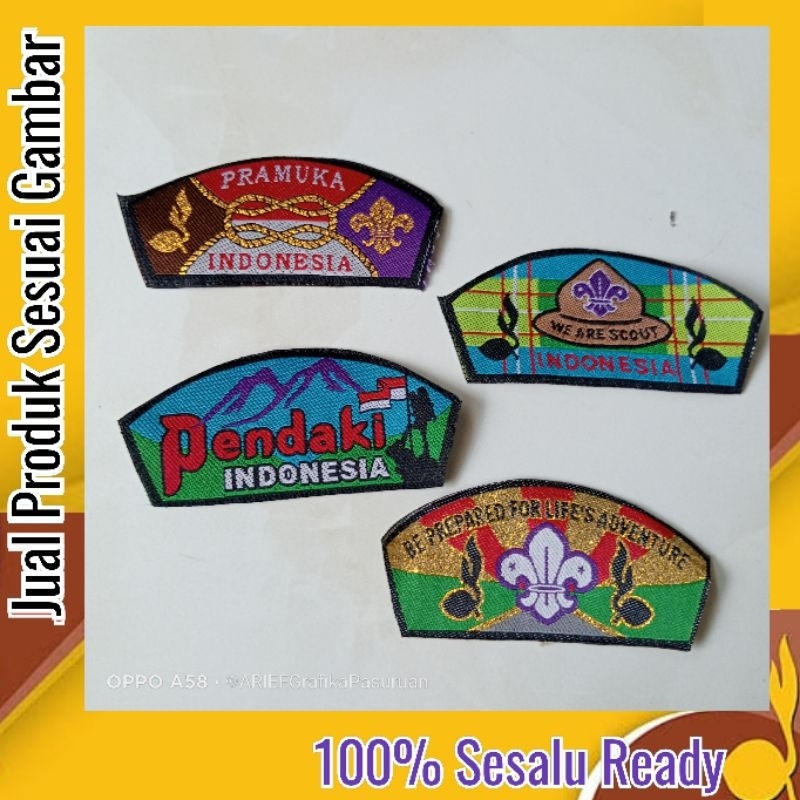 bordir D pramuka patch logo bordir woven