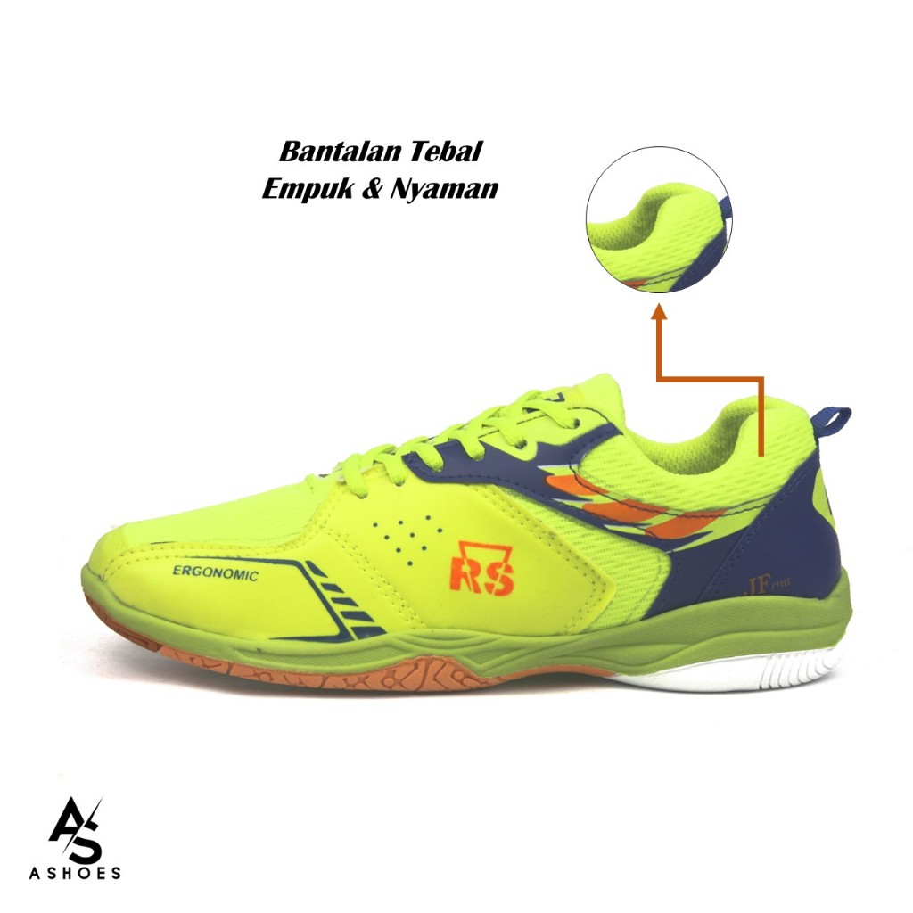 sale Sepatu Bulutangkis RS Original Pria Sneaker Sport Olahraga Lari Tenis Badminton Size 38-43