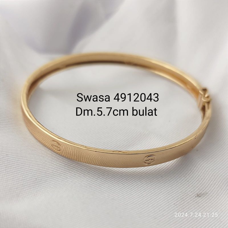 gelang kolong model chartie emas swasa