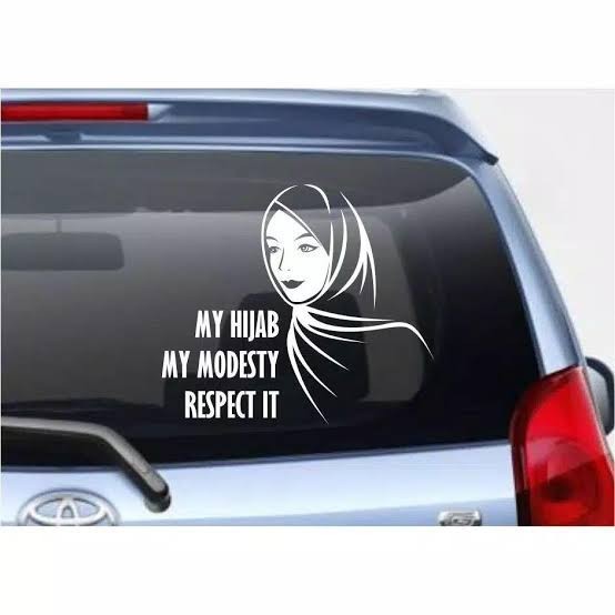 sindeh graphica cutting sticker mobil my hijab my modesty ... sticker kaca mobil wanita hijab muslim