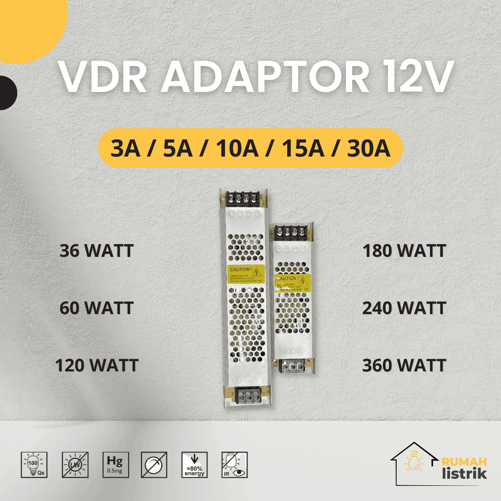 ADAPTOR 12V VDR  5A / 10A / 15A / 20A / 30A