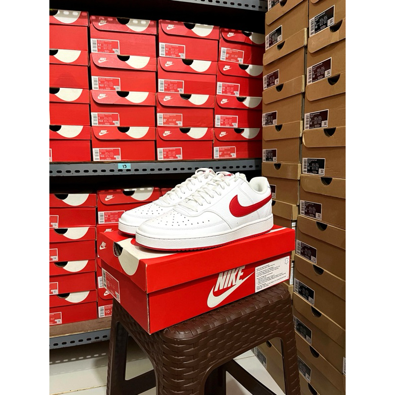 Sepatu Pria Sneakers Nike Court Vision University Red 100% Original