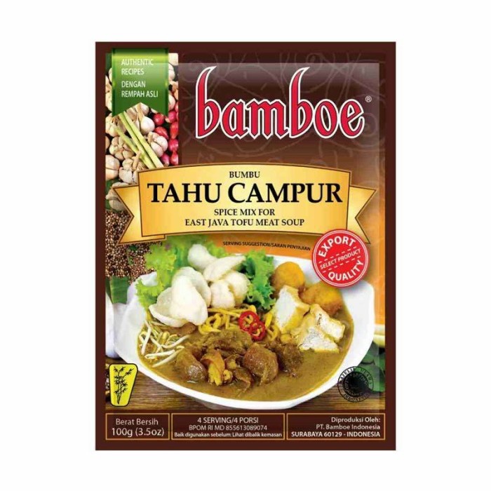

Bumbu Bamboe Tahu Campur 100g