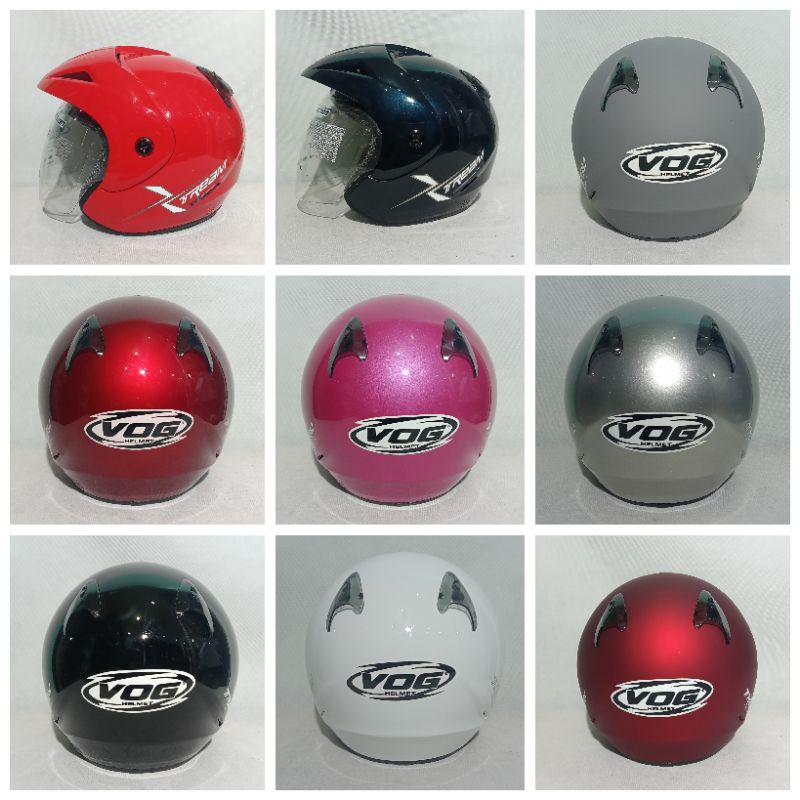 HELM VOG EXTREAM WARNA SOLID ORIGINAL helm halfface SNI