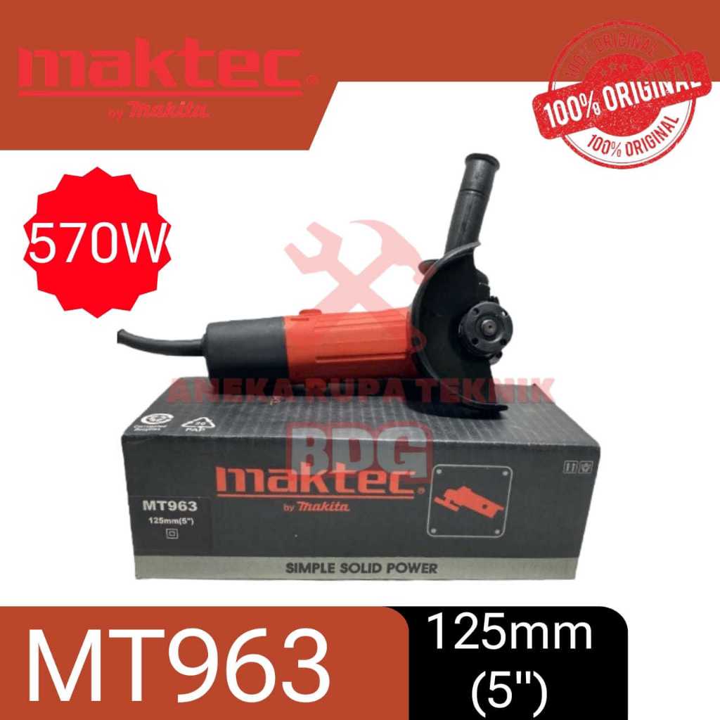 Mesin Maktec MT963 Mesin Gerinda Tangan 5" Angle Grinder MT 963