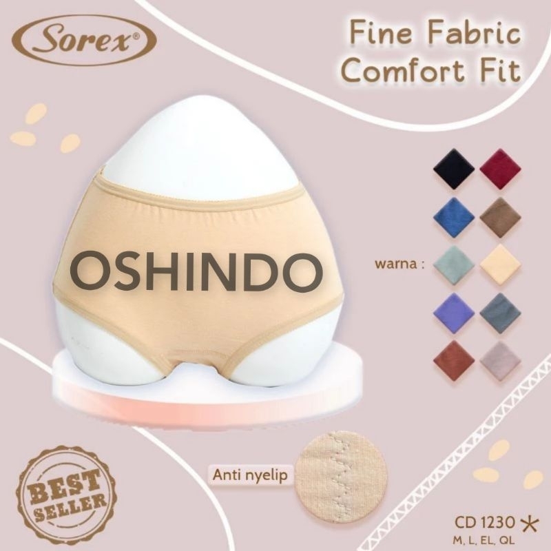 Sorex 1230 CD Celana Dalam Wanita Ukuran L Basic Katun Bisa Pilih Warna