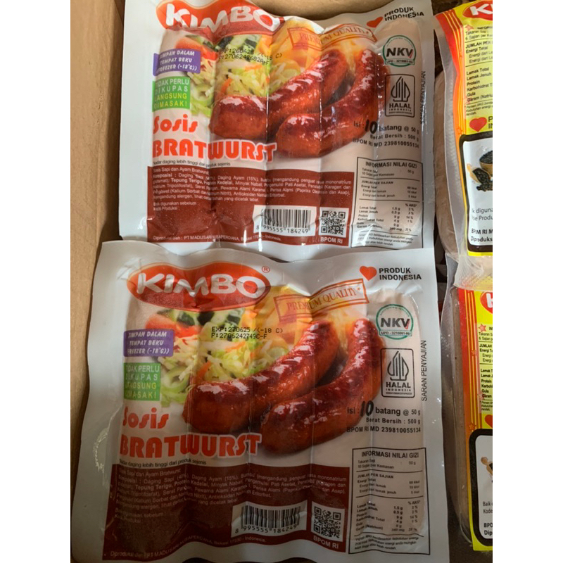 

KIMBO SOSIS SAPI BRATWURST ORIGINAL ISI 10 500 GR