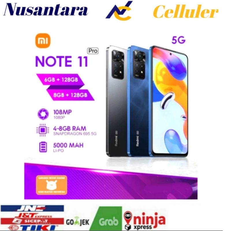 HP XIAOMI REDMI NOTE 11 PRO 5G RAM 8 GB ROM 128 GB[Xiomi note 11 pro 5G 8/128 GB]Garansi resmi