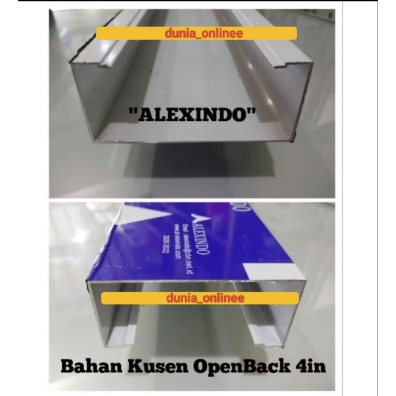 Bahan Kusen OpenBack 4in Aluminium "ALEXINDO"