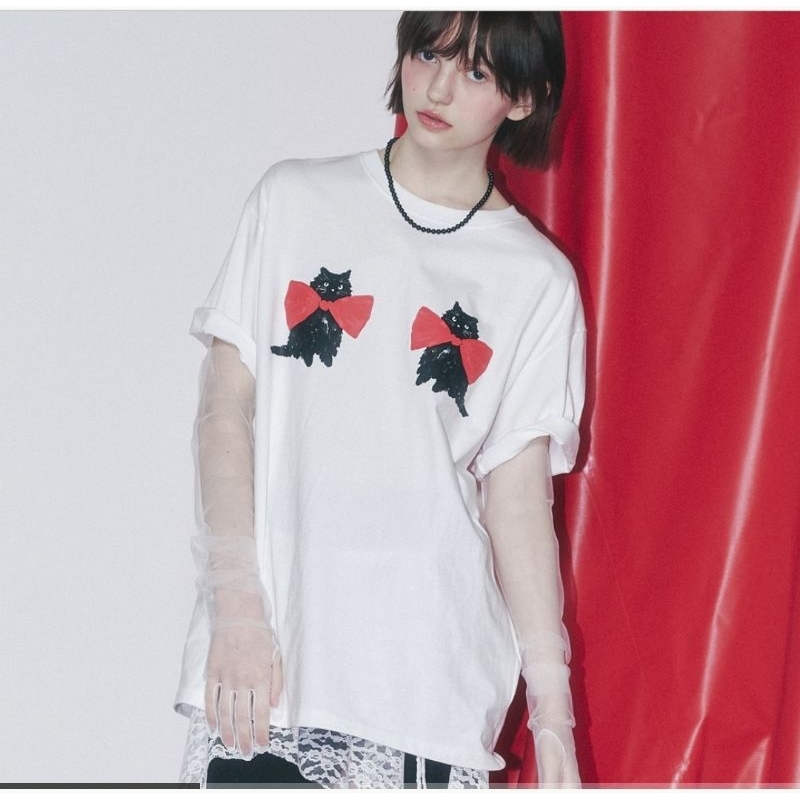 Ronron Ribbon Cat White Original Korea