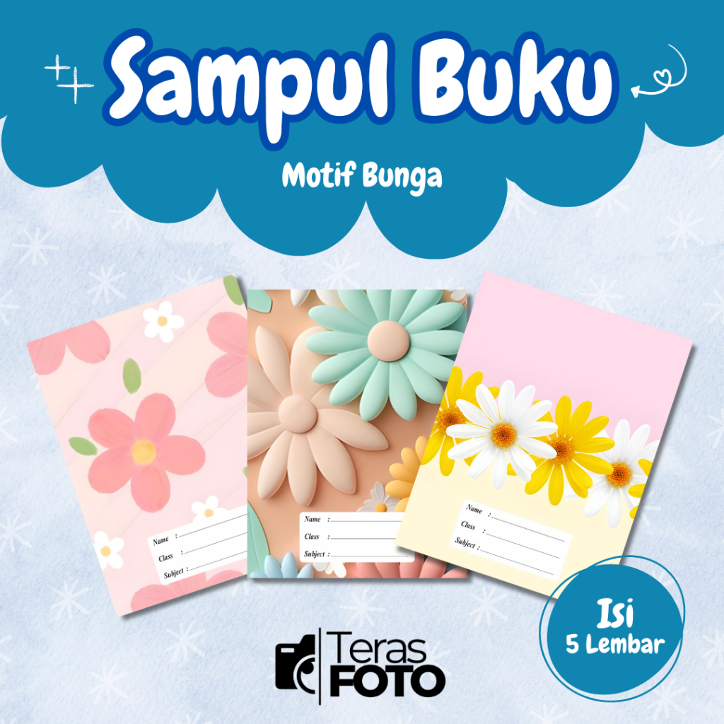 

(Isi 5 Lembar) SAMPUL BUKU MOTIF ESTETIK BUNGA / SAMPUL BUKU TULIS SIDU CAMPUS BIGBOSS / SAMPUL BUKU BOOK COVER A5/B5 / SAMPUL BUKU AESTHETIC