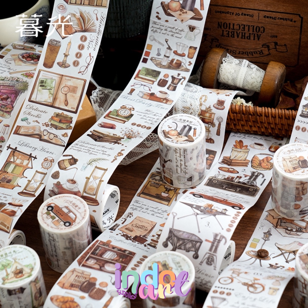 

(IAS) WS15 - Washi Tape Isolasi Kertas Library Books Vintage 5cm x 2 meter