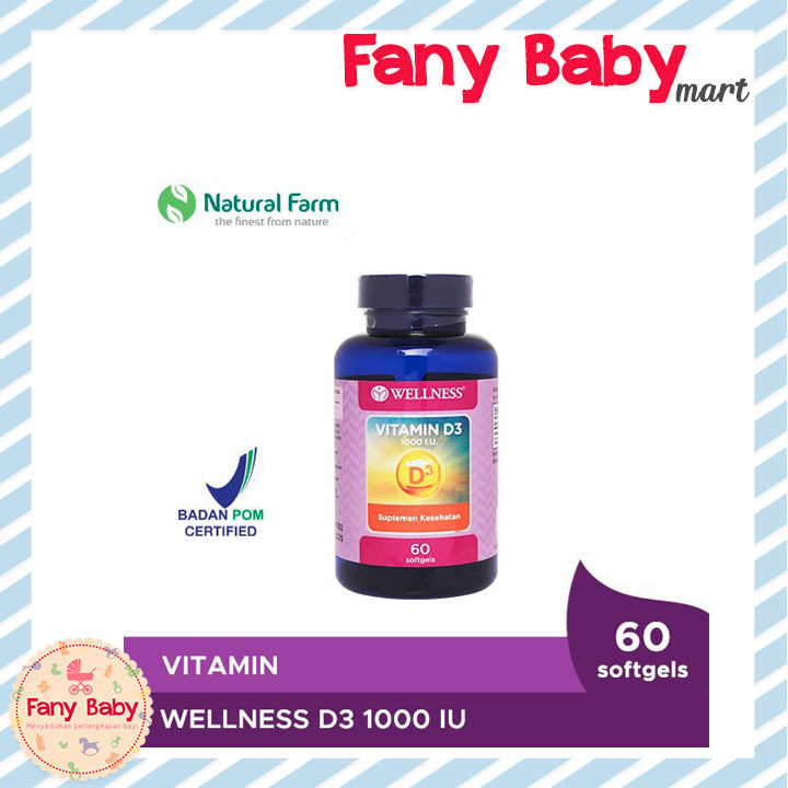 WELLNESS VIT D3 1000 I.U / 60 SOFTGELS