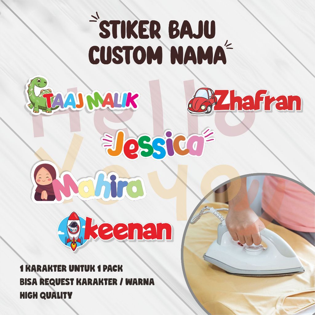 

STIKER BAJU/LABELNAMA/SABLON DTF/STIKER KAIN