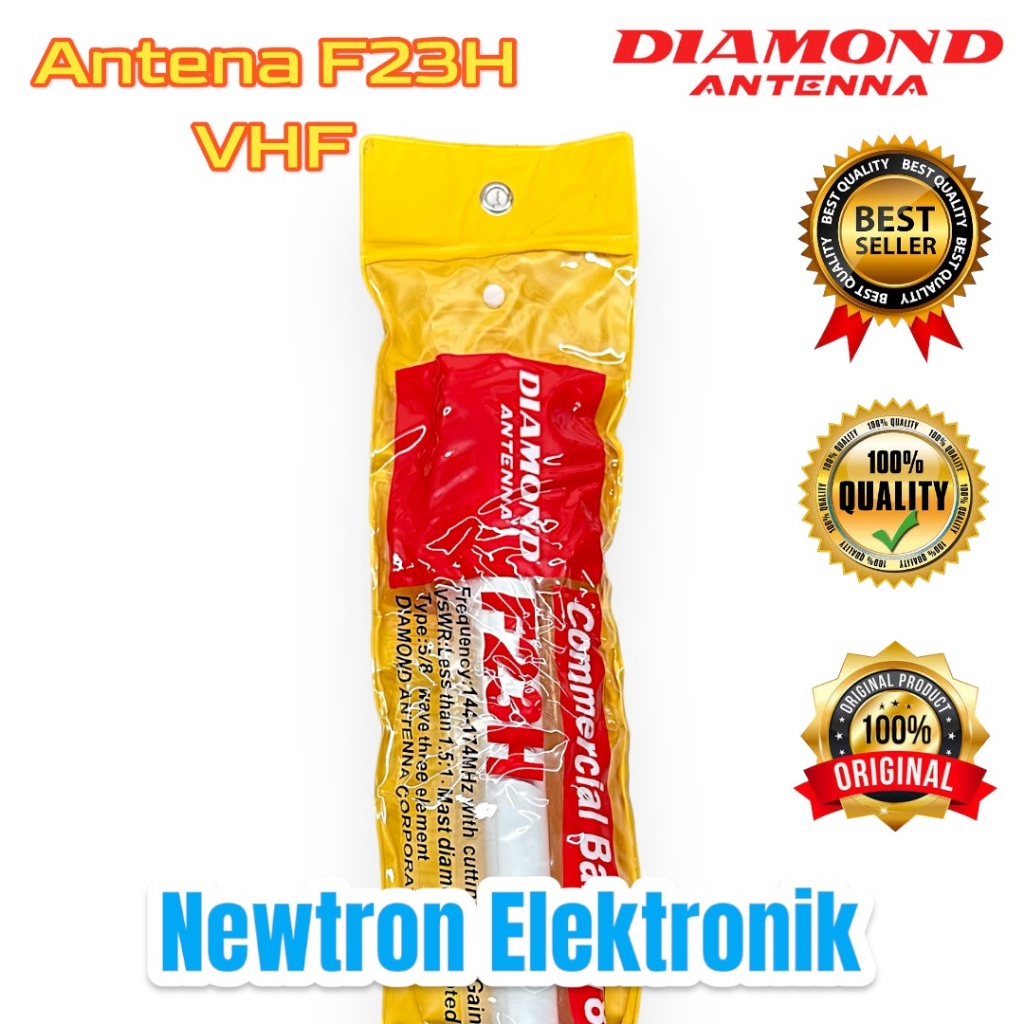 Antena F23H VHF 144-174 Mhz Diamond Antenna Base Station F-23H Compatible untuk Radio Rig Mini ICOM 