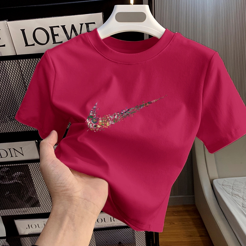 XiaozhaiNv terbaru crop top baju atasan wanita baju cwek kekinian terbaru atasan kaos wanita kekinia