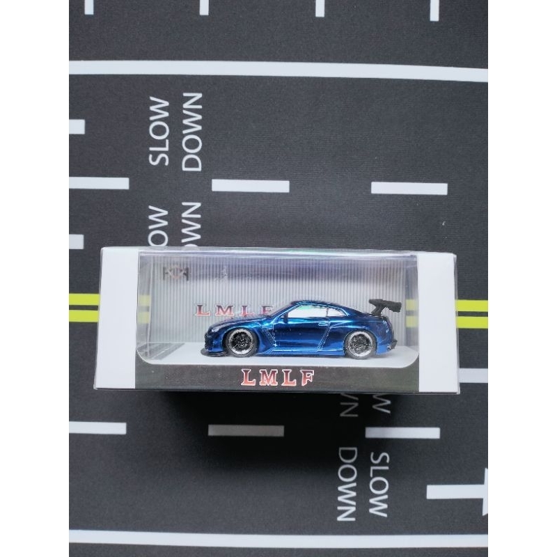 LMLF Model Nissan GT-R R35 Rocket bunny Chrome blue