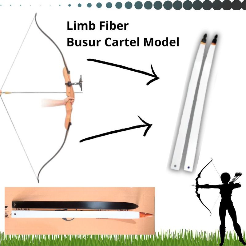 Limb Busur Standar Bow Fiber Busur Cartel Model Jagopanah
