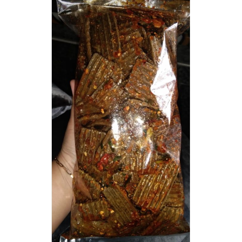 

kerupuk jengkol pedas 500grm