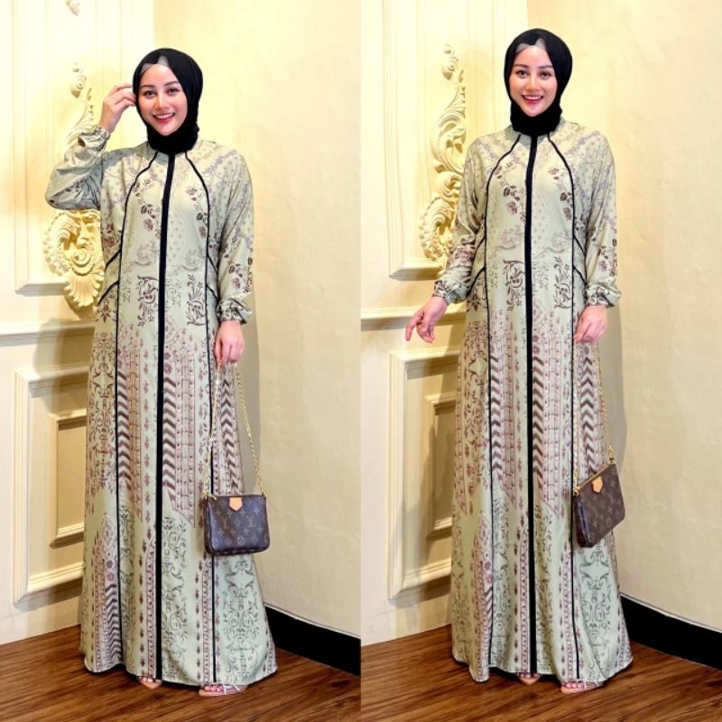 SARAH DRESS// Gamis wanita/gamis motif butik