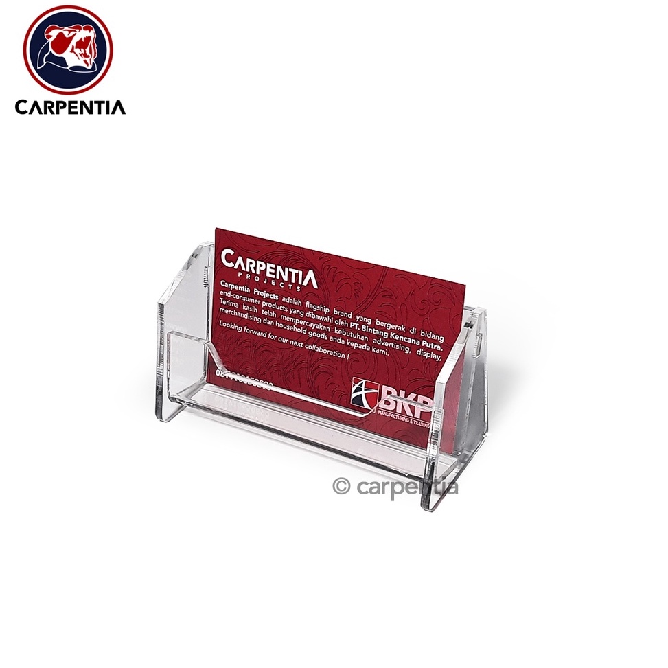 

KODE D72O Carpentia Tempat Kartu Nama Acrylic Name Card Holder Horizontal Style 2