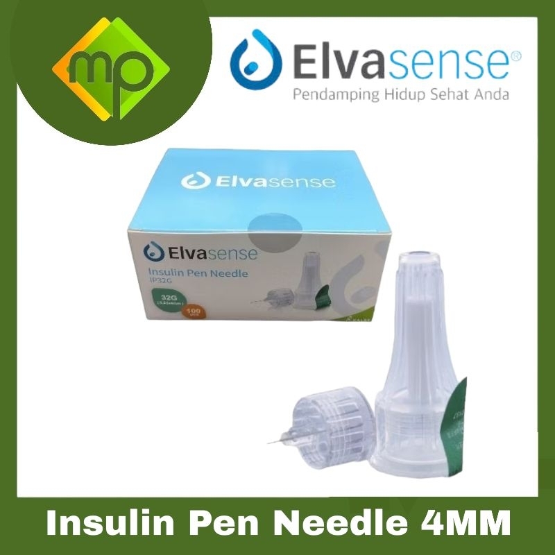 Jarum Insulin Elvasense 4mm  Pen Needle Elvasense 4MM