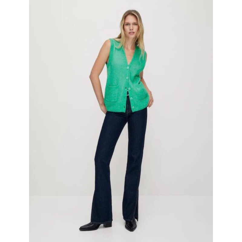 Massimo dutti knit vest outer top wanita original new