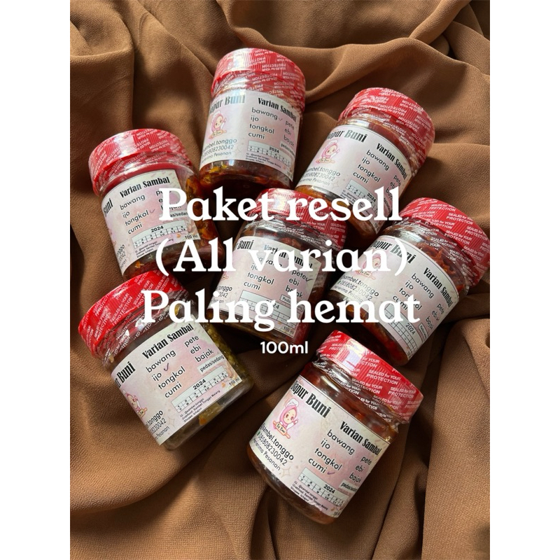 

PAKET RESELL 7 all varians sambal enak gurih pedes manis nagih by @sambal.tonggo