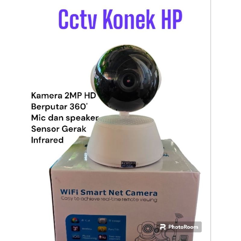 Cctv Robot Konek HP Pantau Jarak Jauh Koneksi WiFi Bersuara dan Berputar 360 derajat