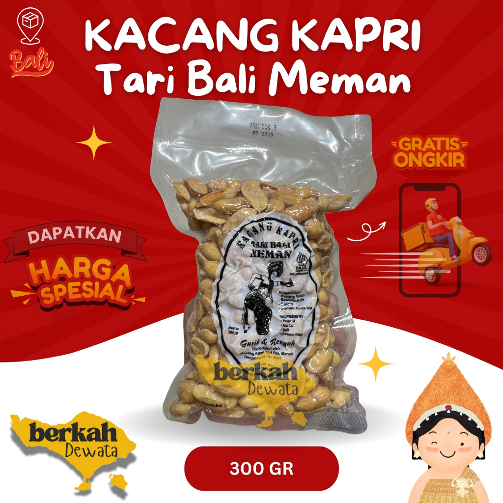 

Kacang Kapri Tari Bali Meman Asli Bali 300gr