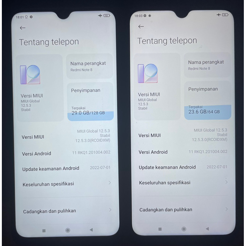 XIAOMI REDMI NOTE 8 SECOND / BEKAS