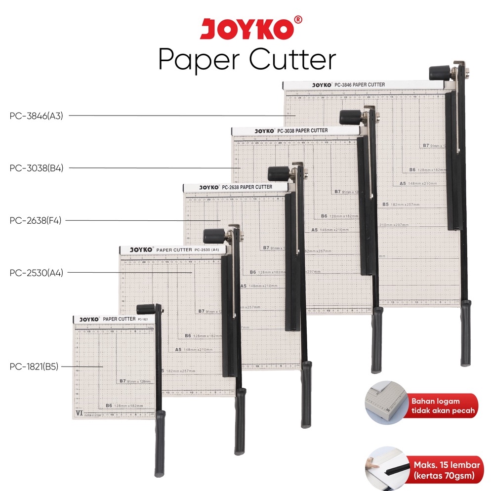

KODE S9Y Pemotong Kertas Paper Cutter Joyko