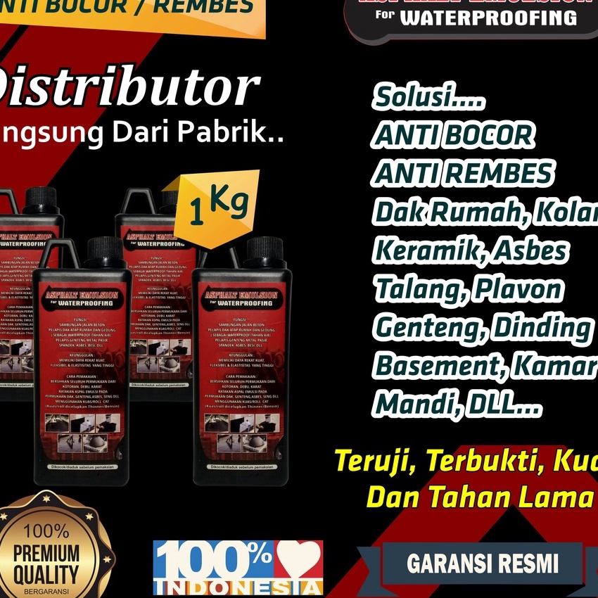 Premium Aspal Cair Anti Bocor Anti Rembes  Asphalt Emulsion Wateroofing  Anti Bocor Dak  Cat Pelapis