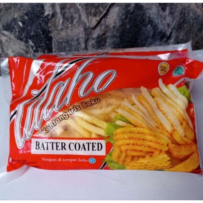 

IDAHO French Fries BATTER COATED 500gr Kentang Goreng Beku Potongan Lurus Bermargarin Halal Original Higienis