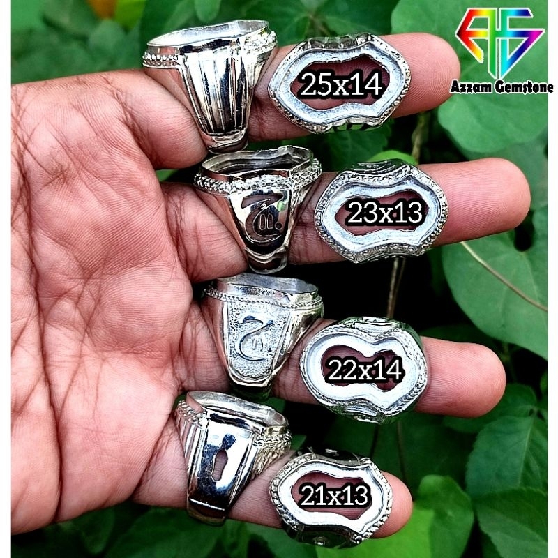 Cincin Ring Terompah Trompah Lafadz Islami Emban Ikat Batu Permata dan Akik