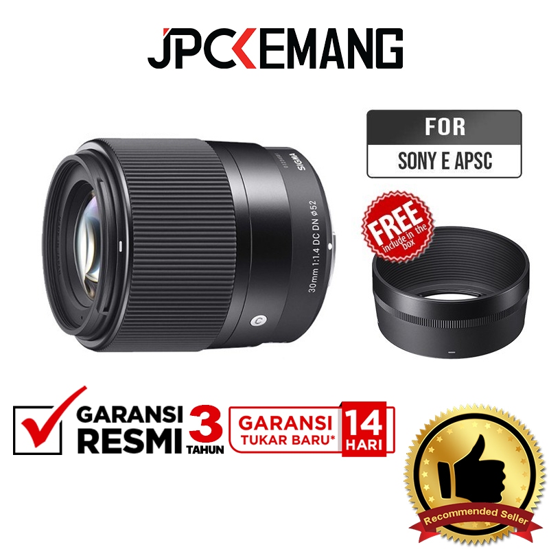 Sigma 30mm f1.4 for Sony E Mount APSC DC DN Contemporary Sigma 30mm f/1.4 Garansi Resmi