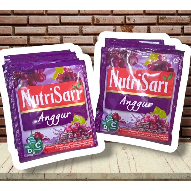 

Nutrisari Rasa Anggur 1 Renceng isi 10 pcs