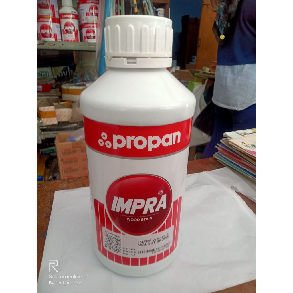 Cat Kayu Transparan Impra Wood Stain WS - 162 B Walnut Brown 1 KG - 1 Liter Propan Impra