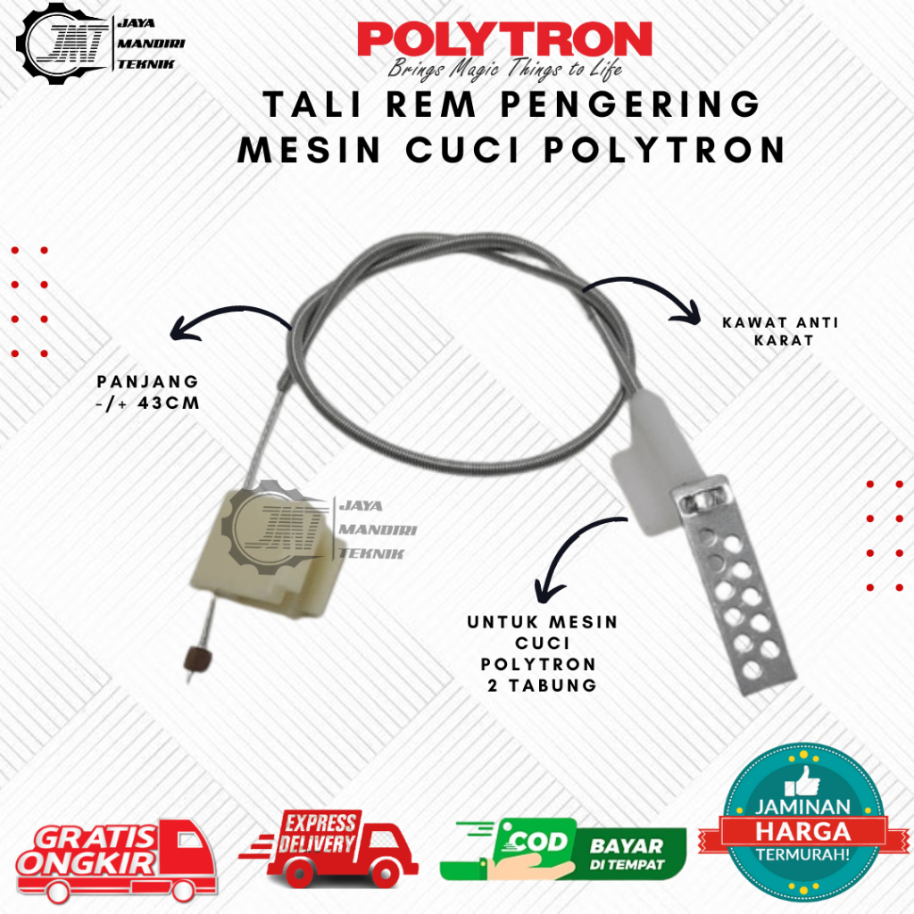 JMT - Tali Kanpas Rem Spin Pengering untuk Mesin Cuci Polytron 2 Tabung