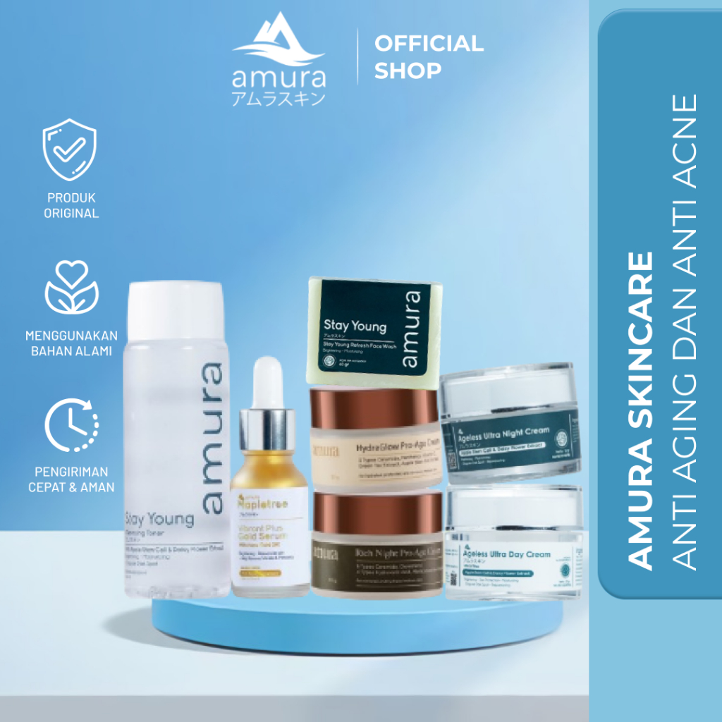 Amura Skincare Glow Up Original Pencerah Wajah Penghilang Flek Noda Hitam & Kerutn Wajah
