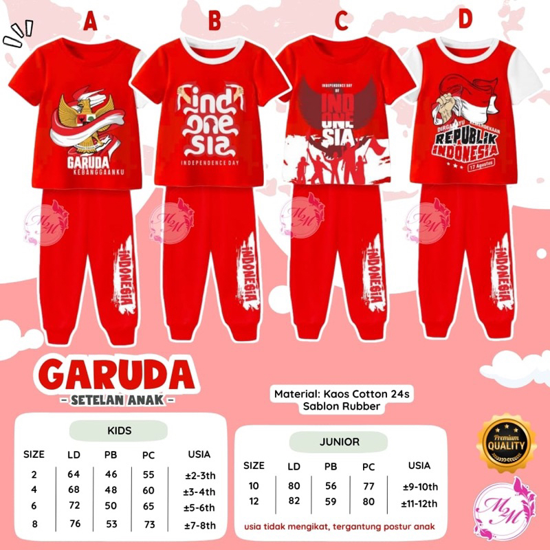GARUDA SET ANAK 17AGUSTUSAN