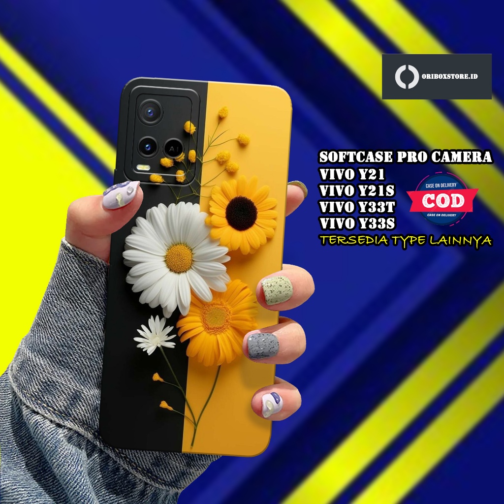 Case Hp VIVO Y21 /  Y21S / Y33S  / Y33T Terbaru - Motif Case Bunga - kesing VIVO Y21 /  Y21S / Y33S 