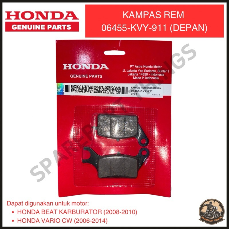 DISPAD CAKRAM DEPAN KIRI HONDA BEAT KARBU 2008-2012 VARIO 110 CW 2006-2014 KVY 900/921