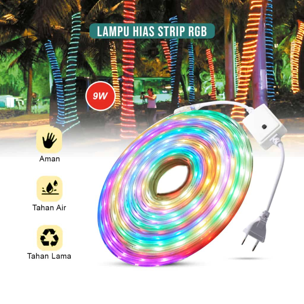 Lampu Led strip RGB dan Merah putih Nikimura - 7 M