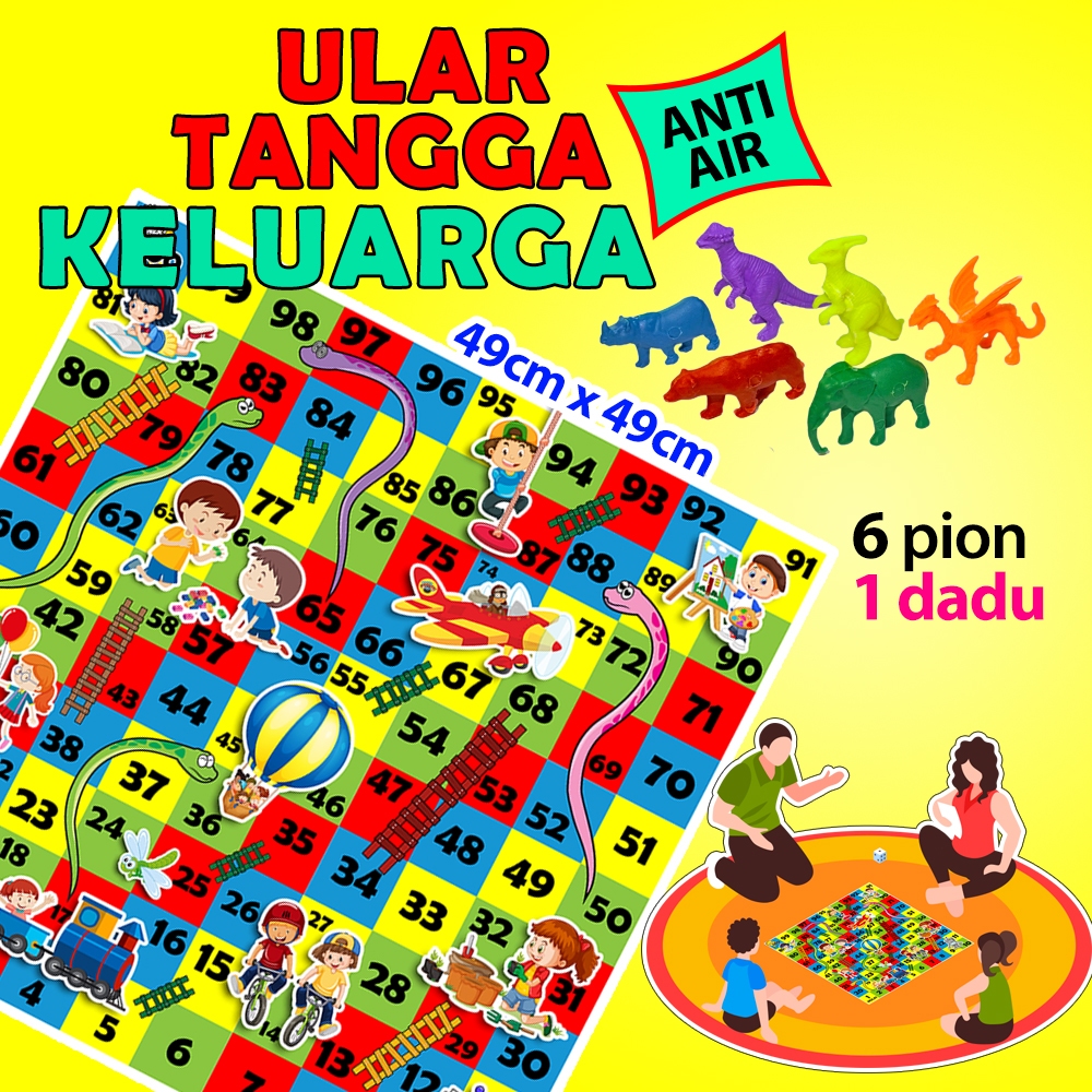 Mainan Ular Tangga Besar Jumbo Anti Air Bisa Main 6 Orang