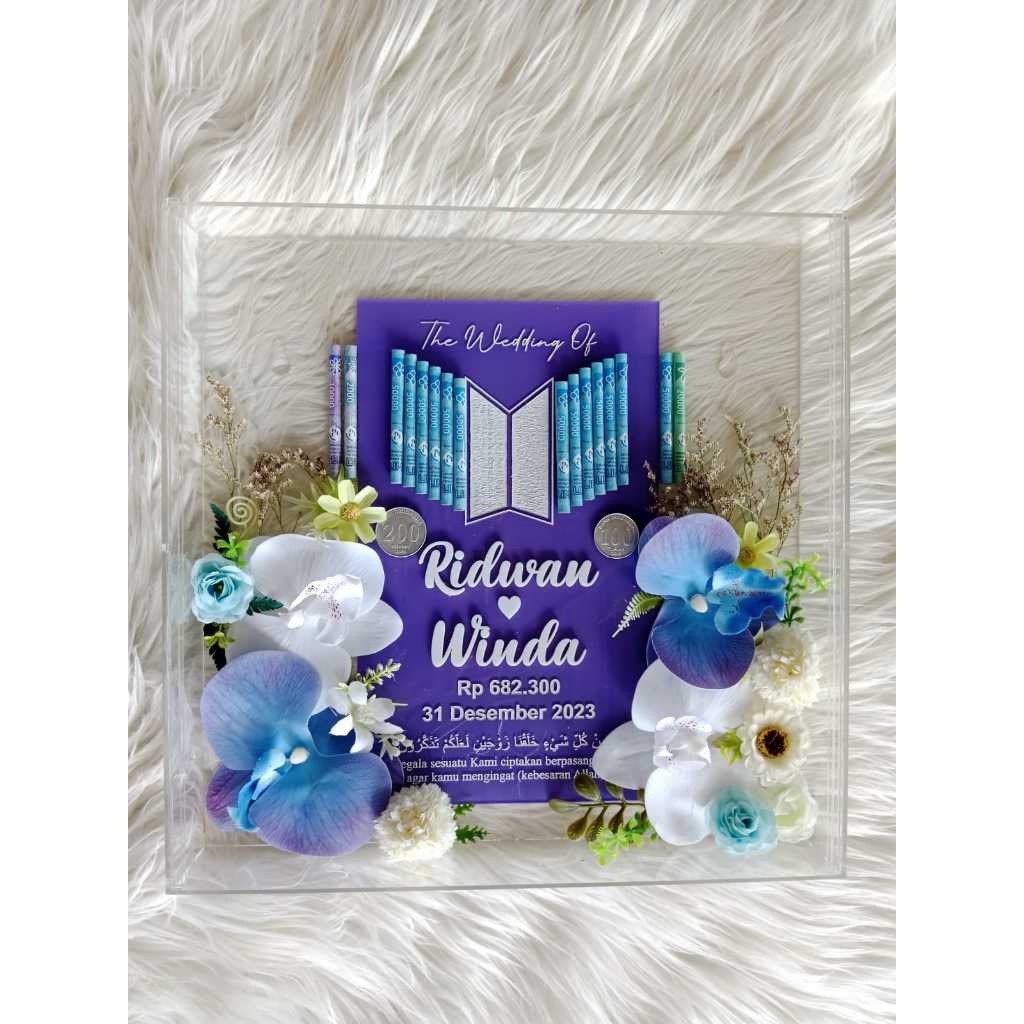 Mahar Akrilik 30x30 cm / Mahar Pernikahan Akrilik Murah