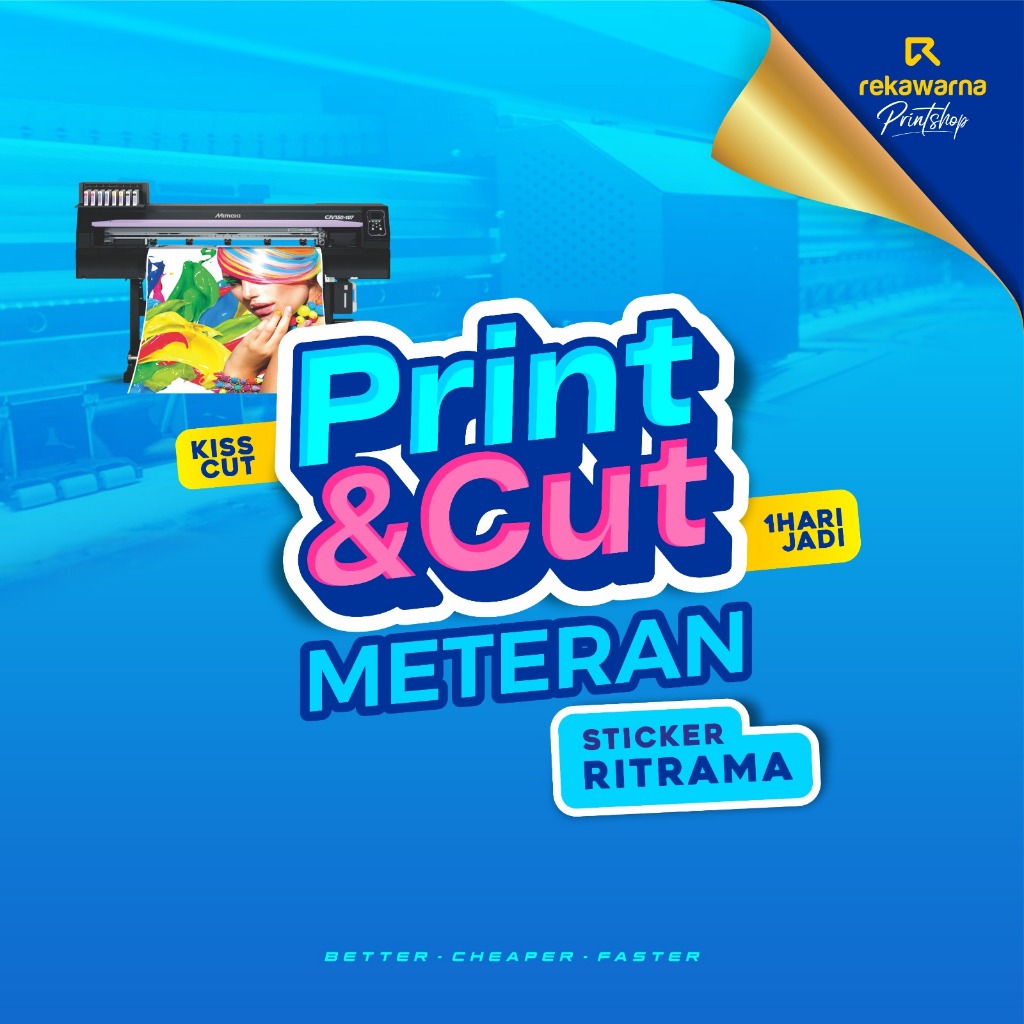 

PRINT & CUT STIKER RITRAMA METERAN/ UKURAN 50X100CM/ INDOOR OUTDOOR / PRINT STICKER CUSTOM BRANDING / LABEL KEMASAN