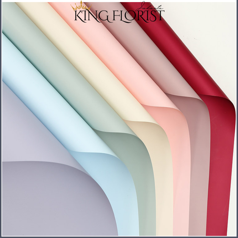 

20 LEMBAR Kertas Buket Polos Wrapping Cellophane Full Color 6120