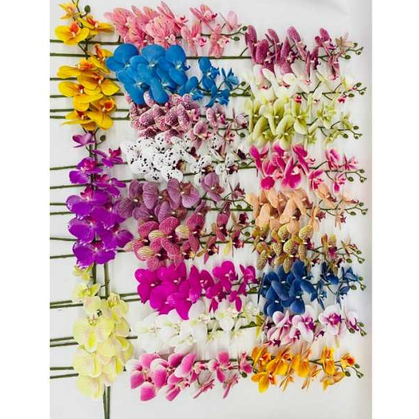 Bunga Anggrek Letex Premium - Bunga Artificial - Dekorasi Bunga Anggrek Plastik Latex Premium OY-044