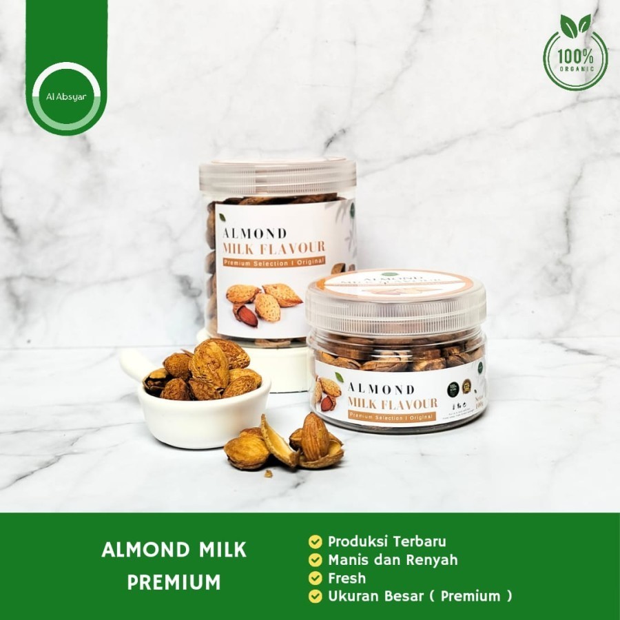 

Almond Cangkang Susu Butter Milk Toples Roasted Healthy Food Premium